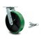 Service Caster 8 Inch Green Poly on Cast Iron Swivel Caster with Roller Bearing and Swivel Lock SCC-30CS820-PUR-GB-BSL - alternate 1